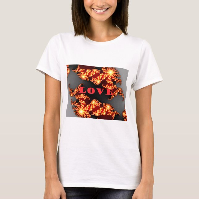 Vackert fantastisk, färglös universum Kärlek Tee Shirt (Framsida)