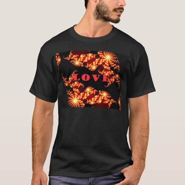 Vackert fantastisk, färglös universum Kärlek Tee Shirt (Framsida)