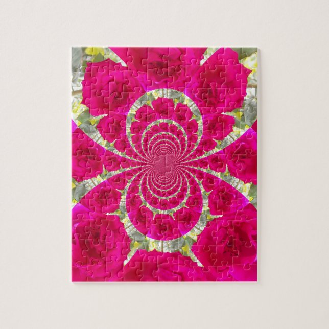 Vackert Fantastisk Röd ros.jpg Pussel (Vertikal)