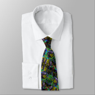 Vackert Färg Neck Tie - Abstrakt Mönster Slips