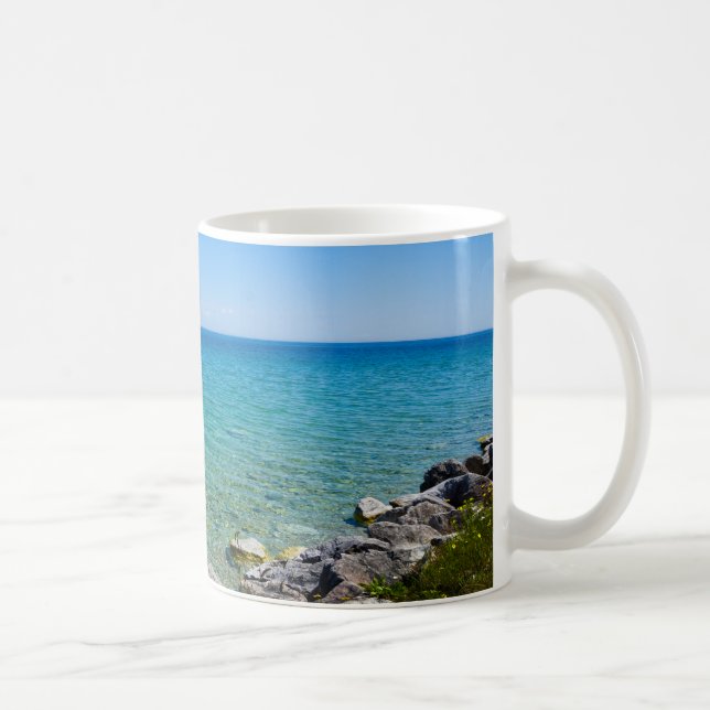 Vackert Färg Sjö Huron Coffee Mugg (Höger)