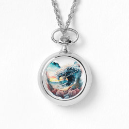 Vackert färgämne Vinkara oceanen Armbandsur