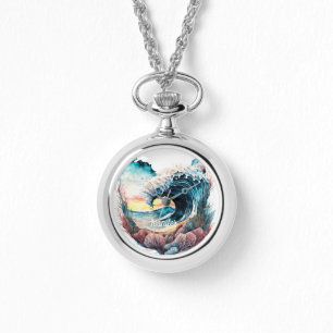 Vackert färgämne Vinkara oceanen Armbandsur