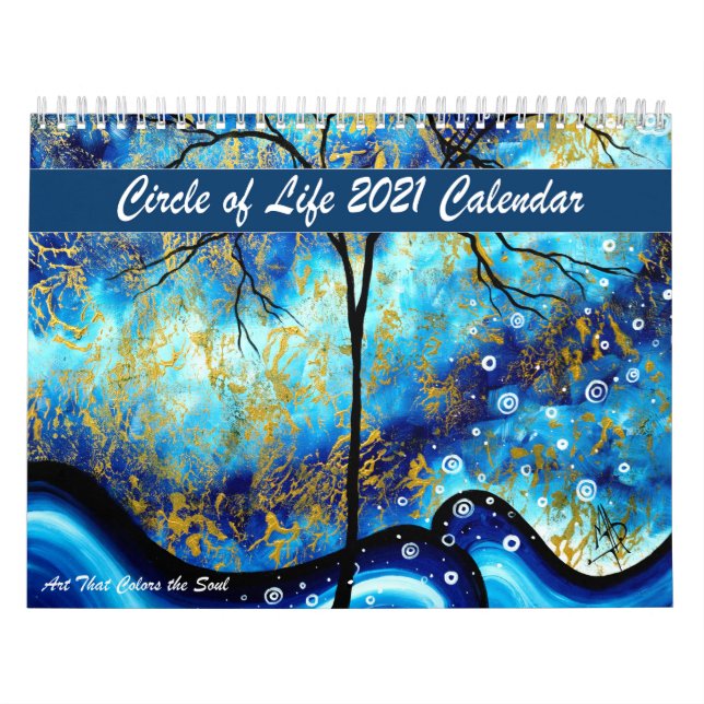 Vackert färgfull Träd Art Paintings-kalender Kalender (Omslag)