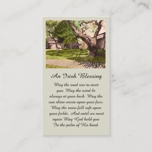 Vackert färgkort för målarfärg visitkort (Framsida)