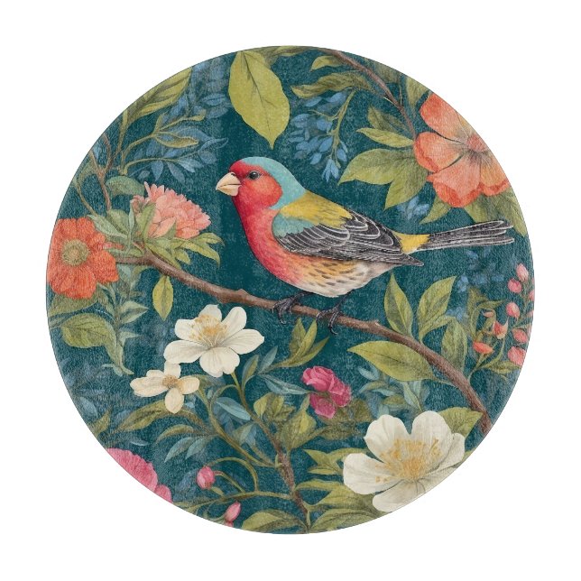 Vackert färglöst Finch Bird Botanical (Framsidan)