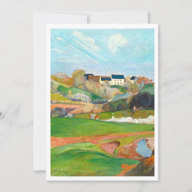 Vackert, färglöst landskap inbjudningar (Framsida)