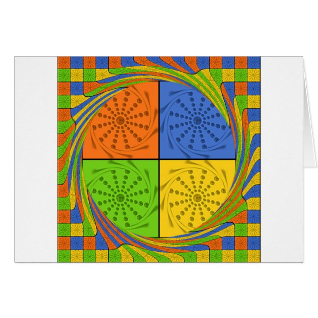 Vackert, fetstiskt egyptiskt Mönster: Ett diazzlan Hälsningskort (Framsidan Horizontal)