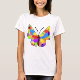 Vackert fjäril med regnbåge vingar t shirt