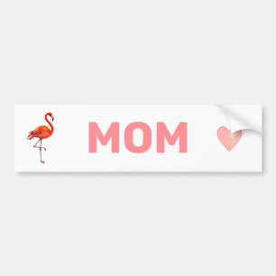 Vackert Flamingo & Mamma Rosa Text om Vita Bildekal