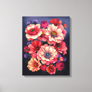 Vackert FloralStretched-Kanvastryck Canvastryck