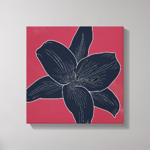Vackert Flower Design Lily No. 3 Canvastryck