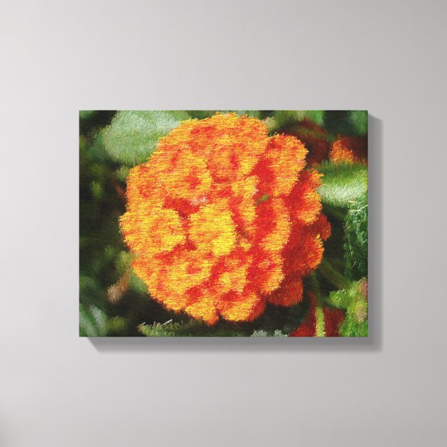 Vackert Flower w/Pallet Knivar Effect Canvastryck (Framsida)