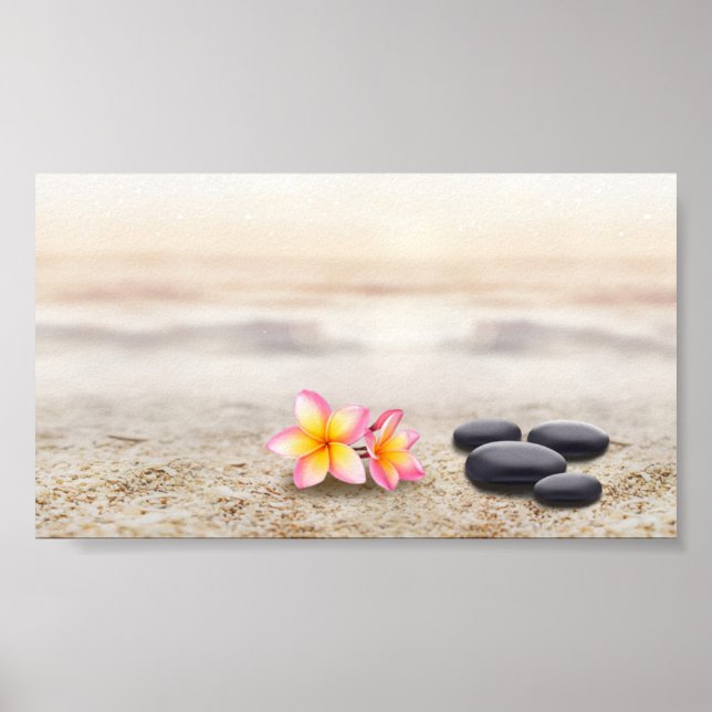 Vackert Flower, Zen Stones Poster (Framsidan)