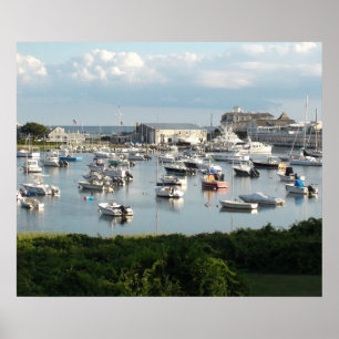 Vackert foto av båtar vid Dock i Cape Cod, Morsa Poster