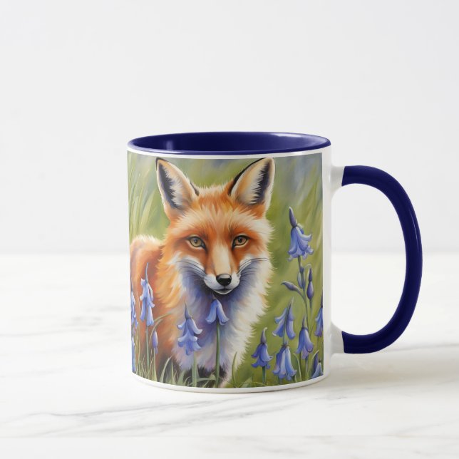 Vackert Fox i Bluebell-ängen Mugg (Höger)