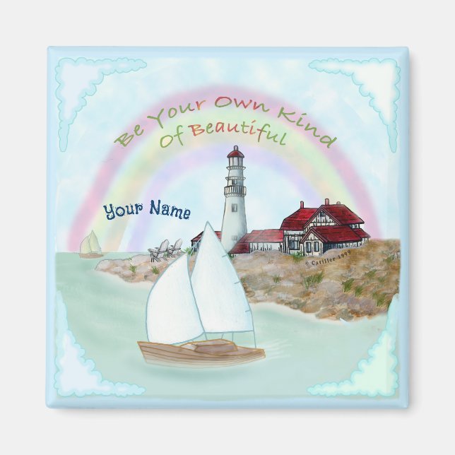 Vackert fyr magnet (Framsidan)