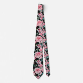 Vackert gamla Rosa och svart Ro Manar Neck Tie Slips