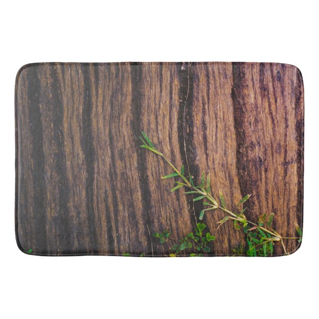 vackert gammalträ badrumsmatta (Framsidan)