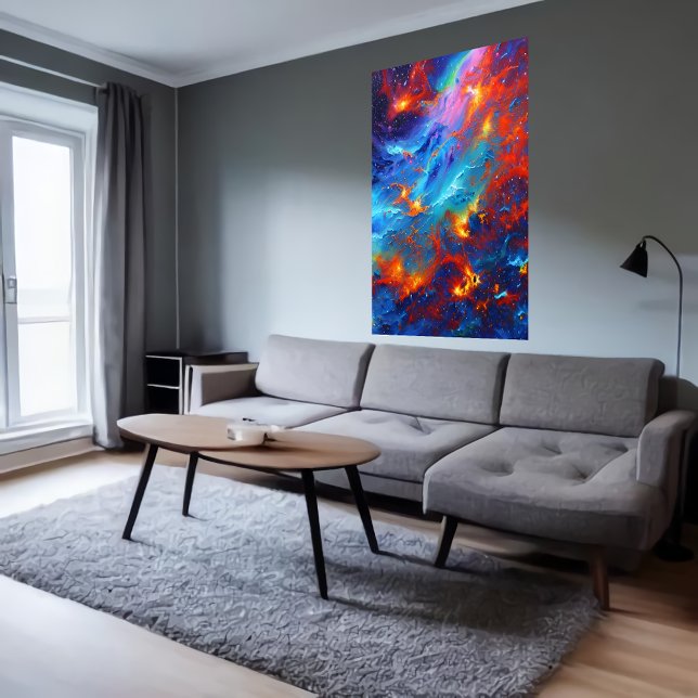 Vackert gasmoln i rymden | AI Art Poster (Skapare uppladdad)