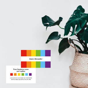Vackert Gay Rainbow Minimal LGBT-Affärskort Visitkort