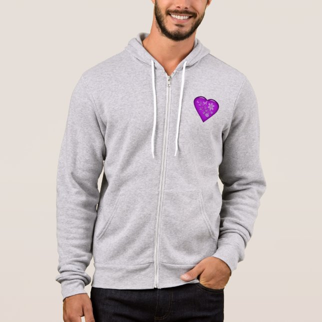 Vackert Glas Blommigt Hjärta T Shirt (Framsida)