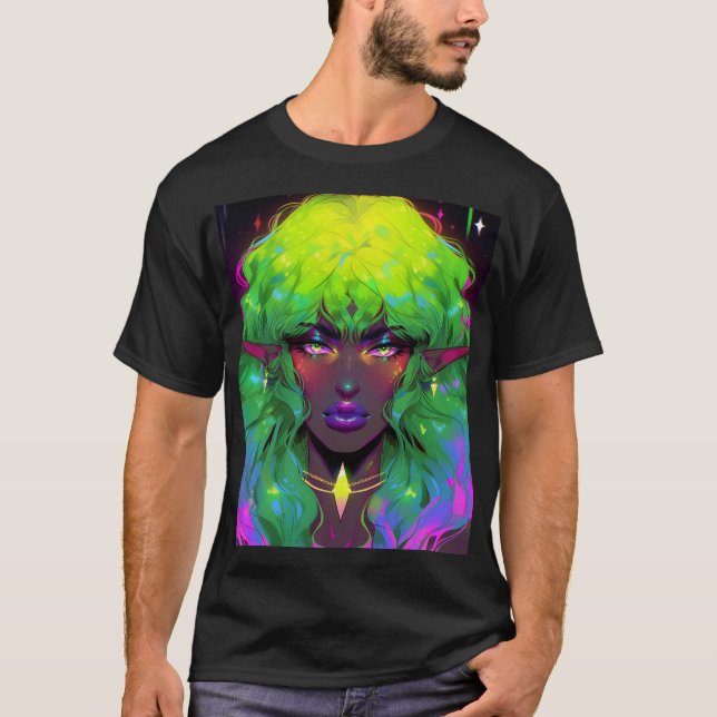 Vackert Glorious Elven Queen T Shirt (Framsida)