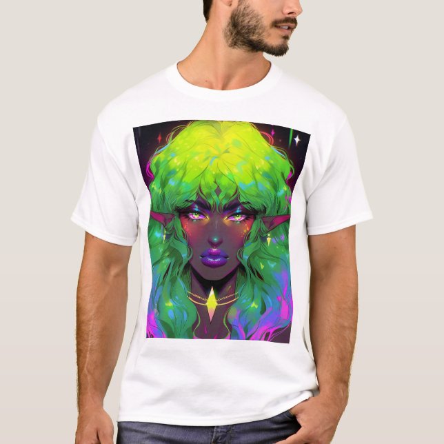 Vackert Glorious Elven Queen T Shirt (Framsida)