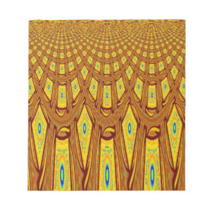 Vackert Golden Brown African Tribal Print vektor Anteckningsblock