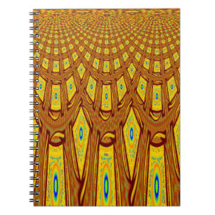 Vackert Golden Brown African Tribal Print vektor Anteckningsbok