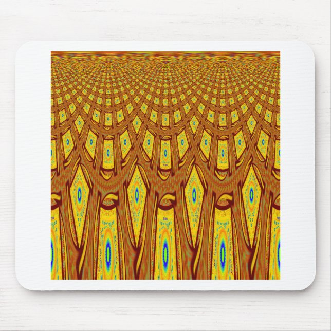 Vackert Golden Brown African Tribal Print vektor Musmatta (Framsidan)