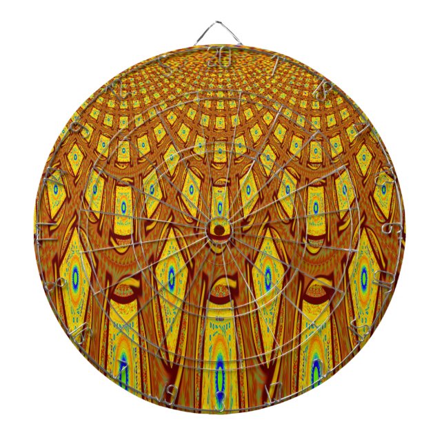 Vackert Golden Brown African Tribal Print vektor Piltavla (Framsidan)