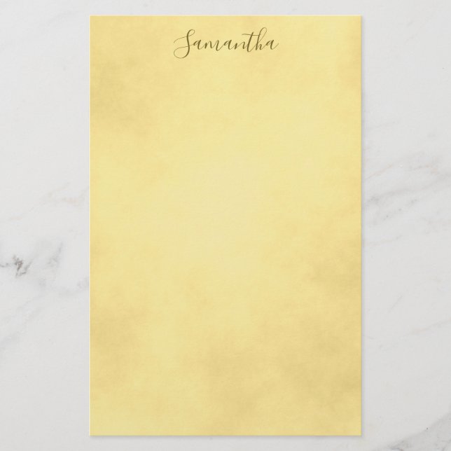 Vackert Golden Parchment Stationery Brevpapper (Framsida)