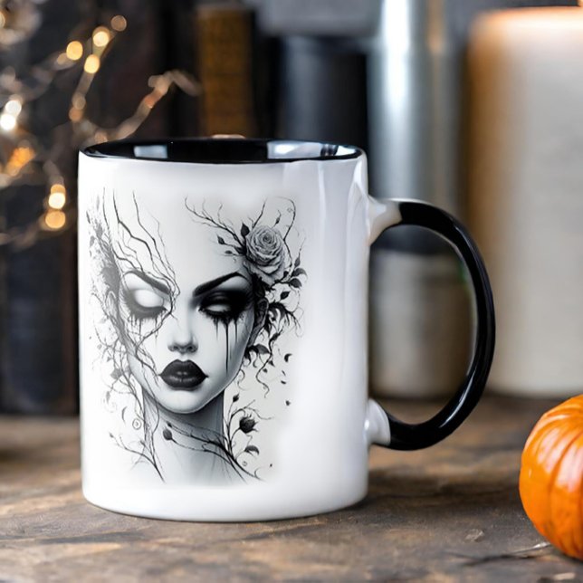 Vackert Gothic Woman Mugg (Skapare uppladdad)