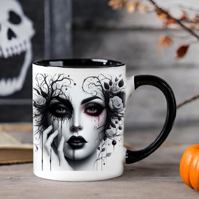 Vackert Gothic Woman Mugg (Skapare uppladdad)