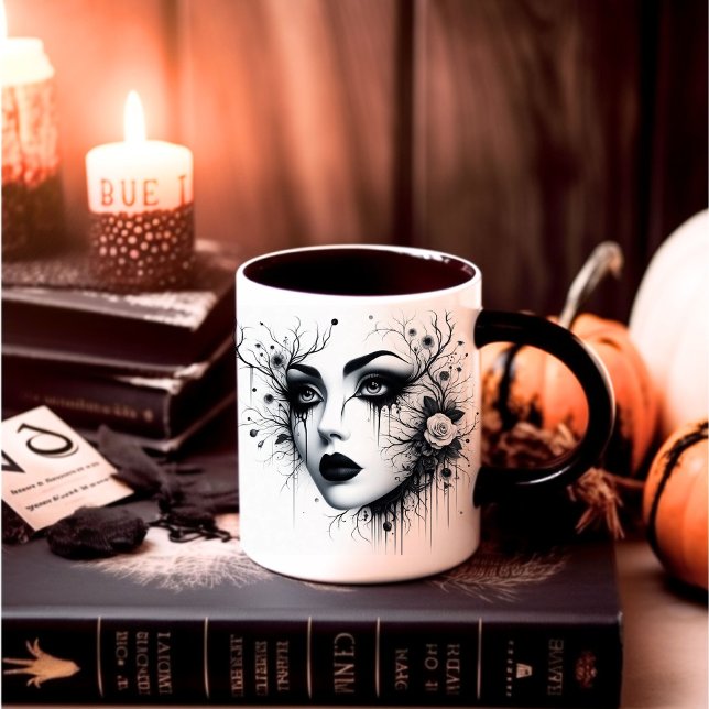 Vackert Gothic Woman Mugg (Skapare uppladdad)
