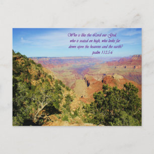 Vackert Grand Canyon Photo med Bible Verse Vykort