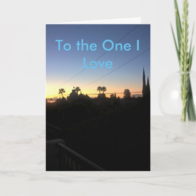 Vackert Grattis på födelsedagen-kort med soluppgån Kort (Framsida)