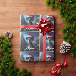 Vackert Great dane med Santa Hat Presentpapper