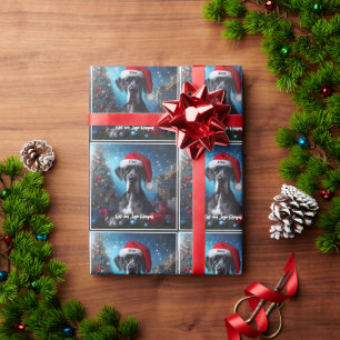 Vackert Great dane med Santa Hat Presentpapper
