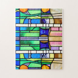 Vackert Grönt Glass Pussel