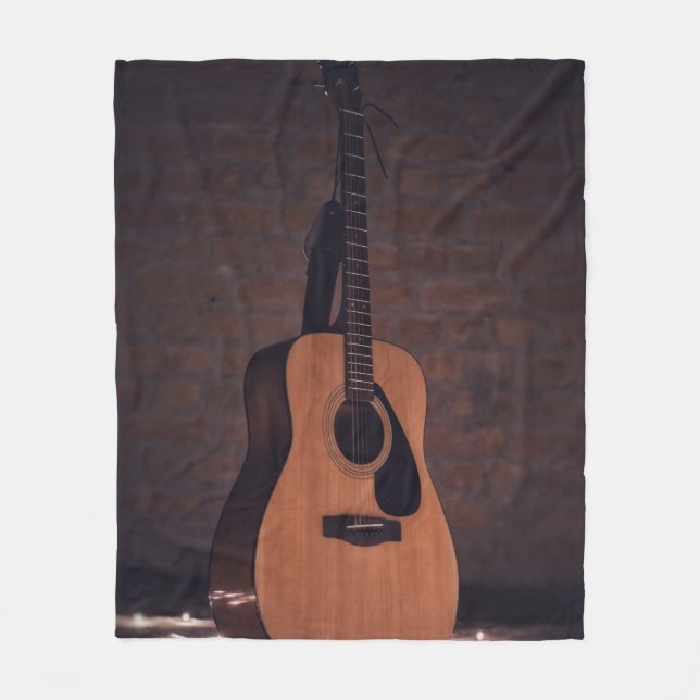 Vackert Guitar Fleecefilt (Framsidan)