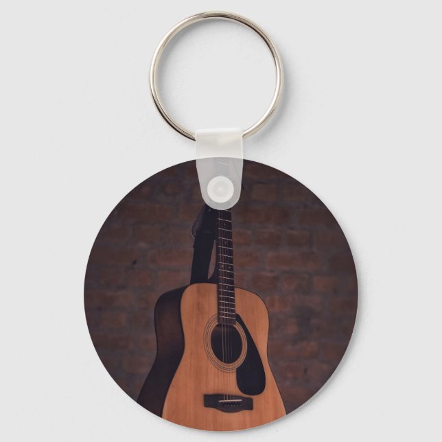 Vackert Guitar Nyckelring (Framsida)