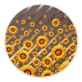 Vackert gula blommor på grått, brunt rand knopp