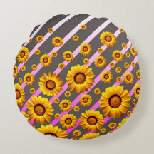 Vackert gula blommor på grått, rosa rand