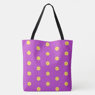 Vackert Gula blommor på Violet Tygkasse
