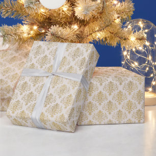 Vackert Guld/Cream-jul Presentpapper