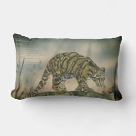 Vackert handmålat utrotningshotat molnlök lumbarkudde