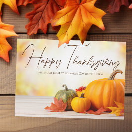 Vackert Happy thanksgiving Anpassade Business Julkort