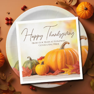 Vackert Happy thanksgiving Anpassade Party Pappersservett